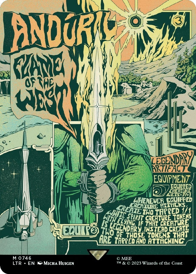 Anduril Flame of the West (Borderless Poster) (746) [LTR] - MTG Single