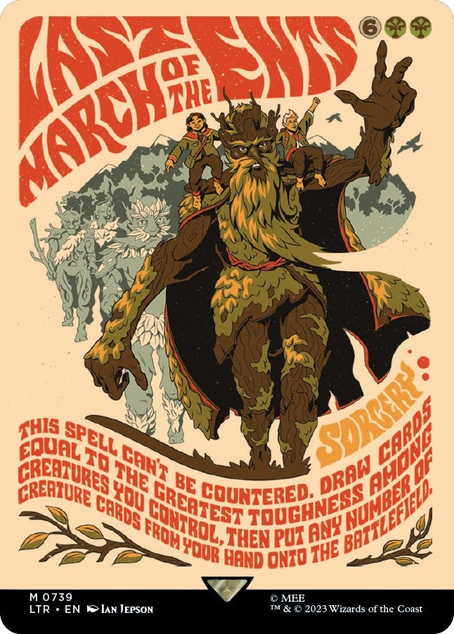 Last March of the Ents (Borderless Poster) (739) [LTR] - MTG Single