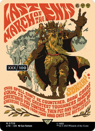 Last March of the Ents (Borderless Poster) (Serial Numbered) (739) [LTR] - MTG Single