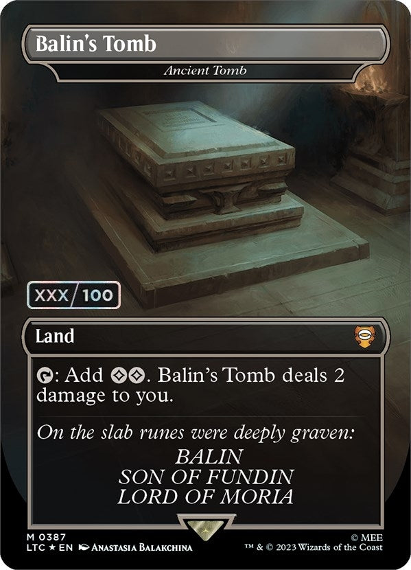 Image for Balin's Tomb - Ancient Tomb (Serial Numbered) (387) (The Lord of the Rings: Tales of Middle-earth) - Magic: The Gathering