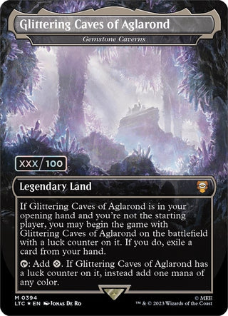 Glittering Caves of Aglarond - Gemstone Caverns (Serial Numbered) (394) [LTC] - MTG Single