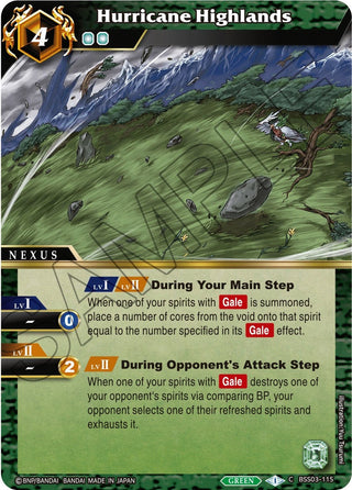 Hurricane Highlands (3115) [BSS03] - Battle Spirits Saga Single