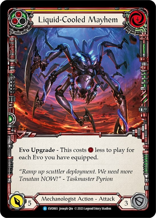Liquid-Cooled Mayhem (Yellow) (65) [EVO] - Flesh and Blood TCG Single