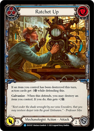 Ratchet Up (Blue) (107) [EVO] - Flesh and Blood TCG Single