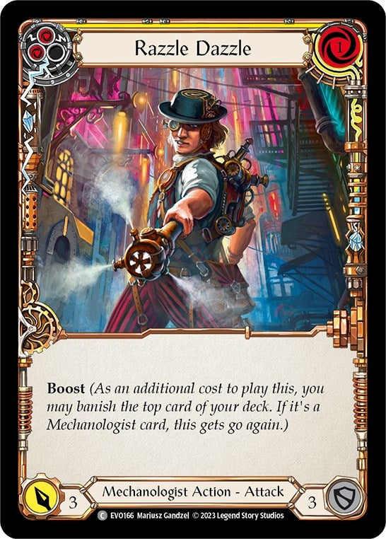 Razzle Dazzle (Yellow) (166) [EVO] - Flesh and Blood TCG Single