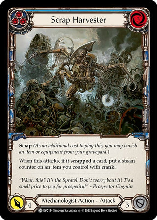 Scrap Harvester (Blue) (134) [EVO] - Flesh and Blood TCG Single