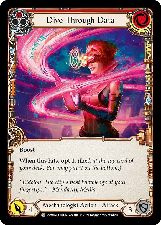Dive Through Data (Red) (189) [EVO] - Flesh and Blood TCG Single