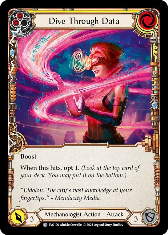 Dive Through Data (Yellow) (190) [EVO] - Flesh and Blood TCG Single
