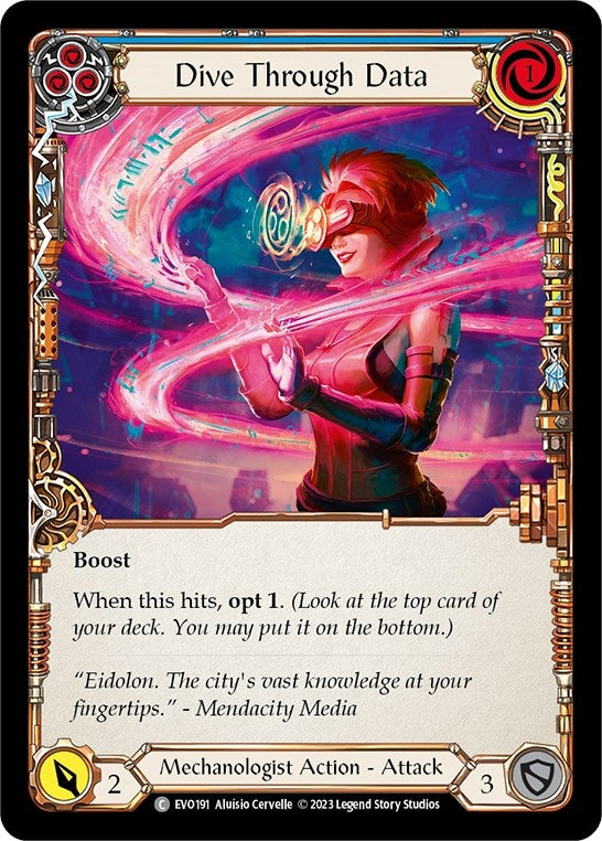 Dive Through Data (Blue) (191) [EVO] - Flesh and Blood TCG Single