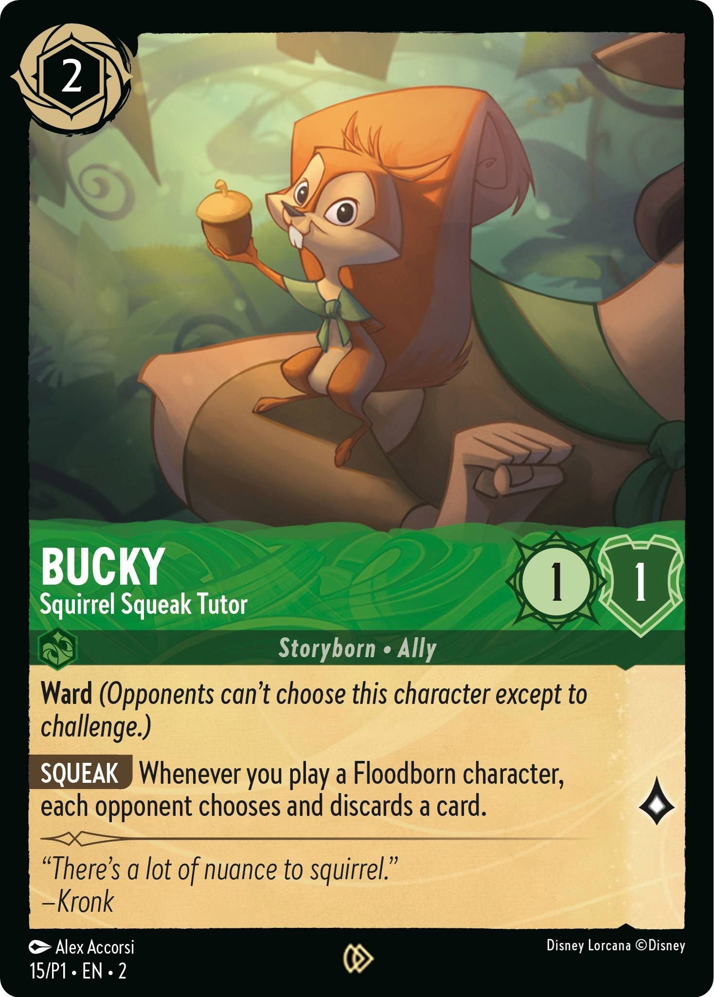 Bucky - Squirrel Squeak Tutor (15) (DLPC) - Disney Lorcana Single