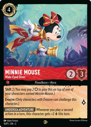 Minnie Mouse - Wide-Eyed Diver (16) (DLPC) - Disney Lorcana Single