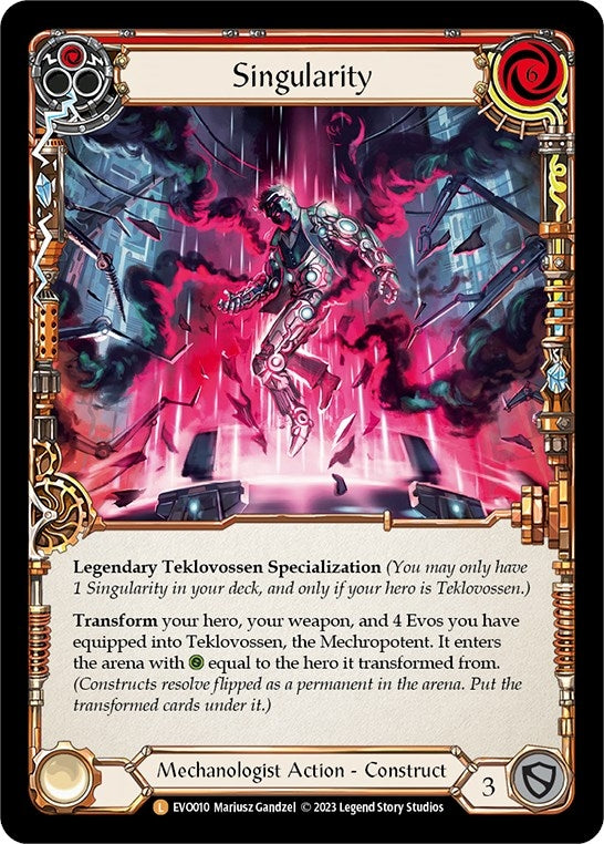 Singularity // Teklovossen the Mechropotent (10) [EVO] - Flesh and Blood TCG Single