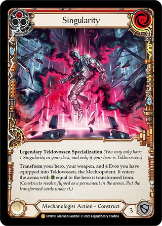 Singularity // Teklovossen the Mechropotent (10) [EVO] - Flesh and Blood TCG Single