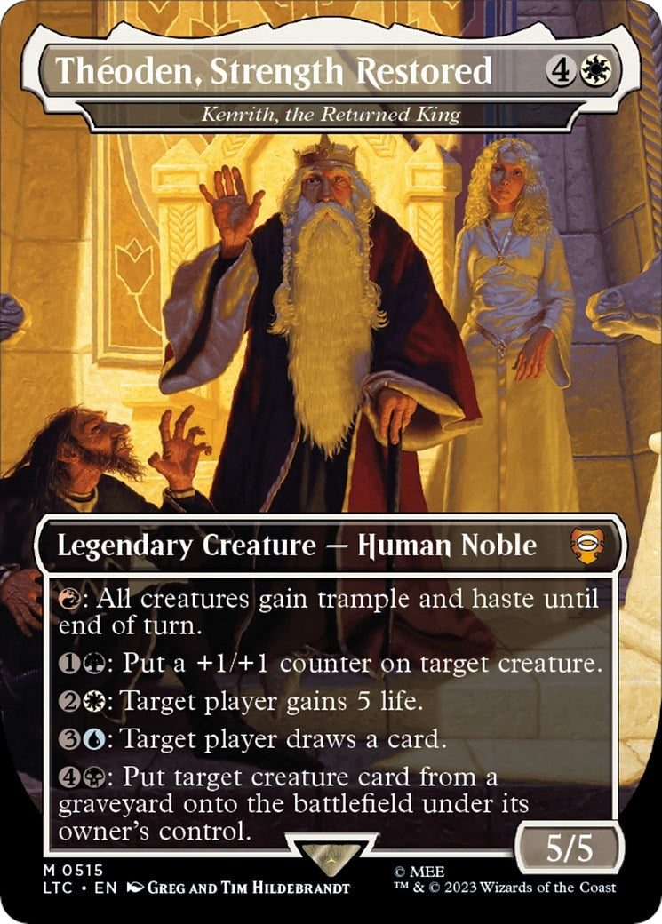 Theoden Strength Restored - Kenrith the Returned King (Borderless) (515) [LTC] - MTG Single