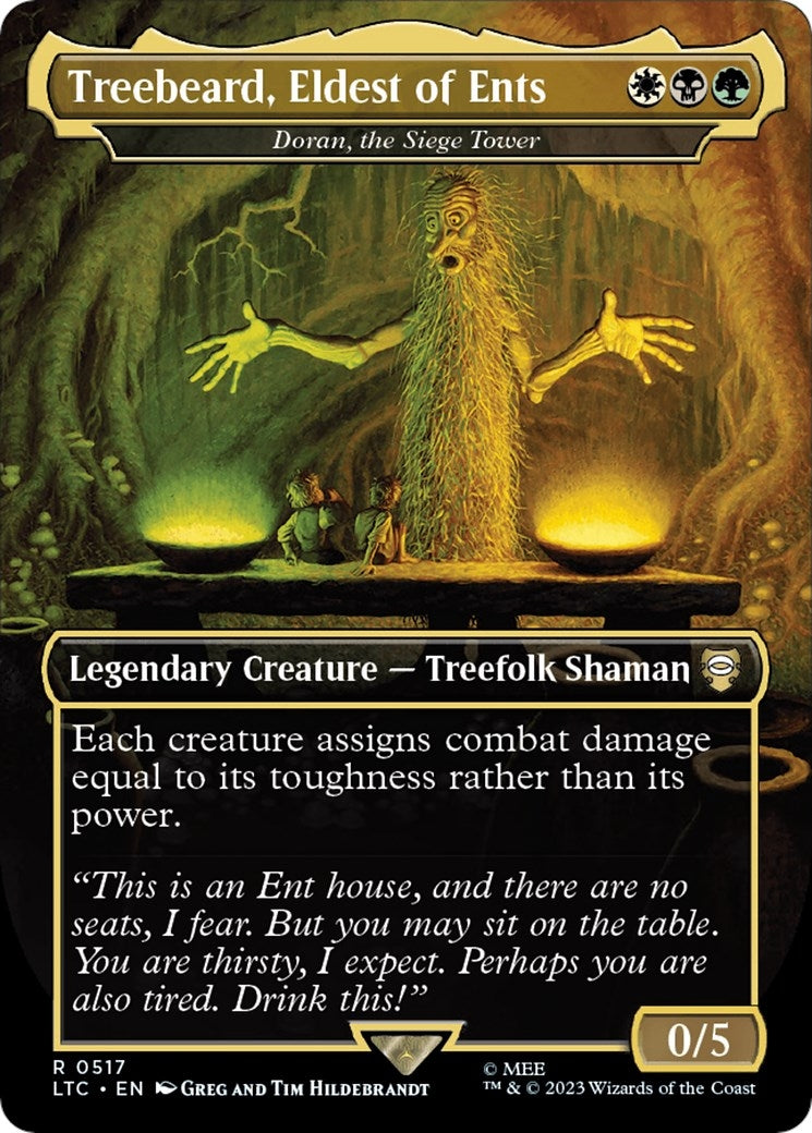 Treebeard Eldest of Ents - Doran the Siege Tower (Borderless) (517) [LTC] - MTG Single