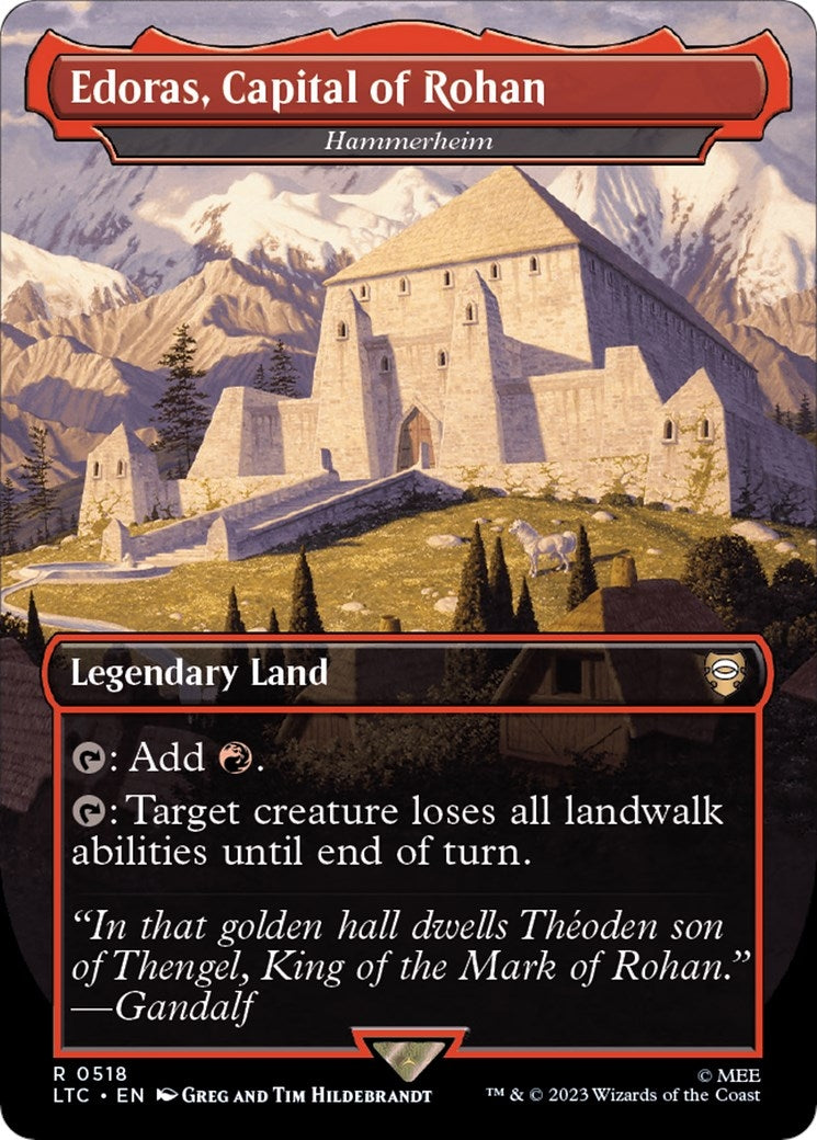 Edoras Capital of Rohan - Hammerheim (Borderless) (518) [LTC] - MTG Single