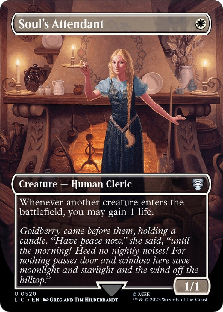 Soul’s Attendant (Borderless) (520) [LTC] - MTG Single