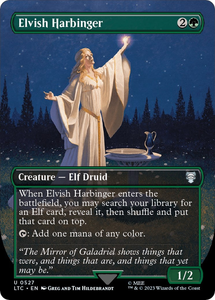 Elvish Harbinger (Borderless) (527) [LTC] - MTG Single