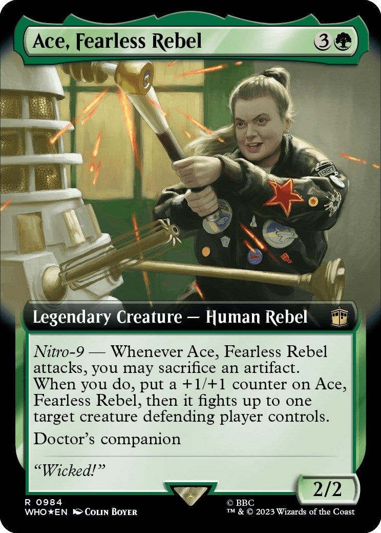 Ace Fearless Rebel (Extended Art) (Surge Foil) (984) [WHO] - MTG Single