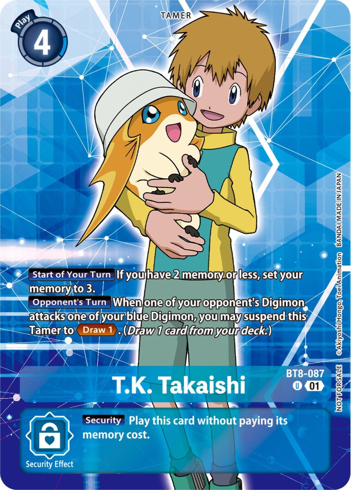 T.K. Takaishi (Tamer Party Pack -The Beginning-) (8087) [BT08] - Digimon Card Game Single