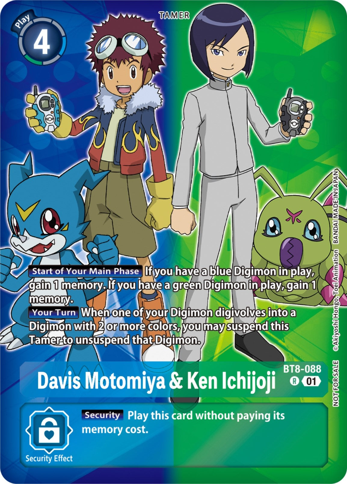 Davis Motomiya & Ken Ichijoji (Tamer Party Pack -The Beginning-) (8088) [BT08] - Digimon Card Game Single