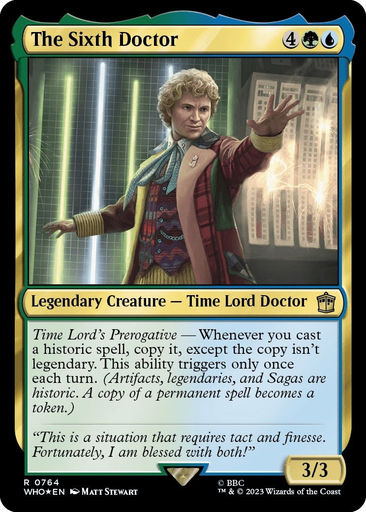 The Sixth Doctor (Surge Foil) (764) [WHO] - MTG Single
