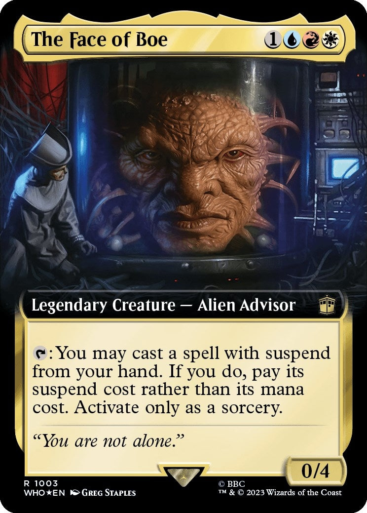 The Face of Boe (Extended Art) (Surge Foil) (1003) [WHO] - MTG Single