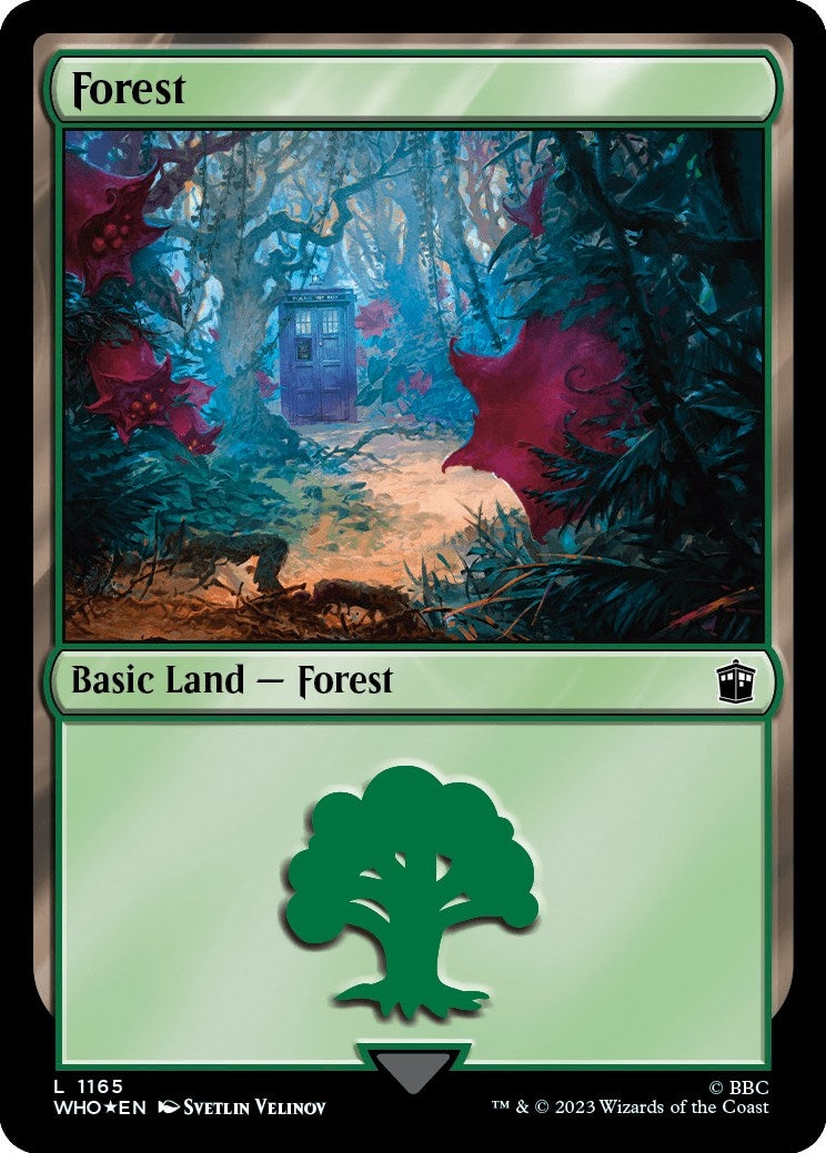 Forest (1165) (Surge Foil) (1165) [WHO] - MTG Single