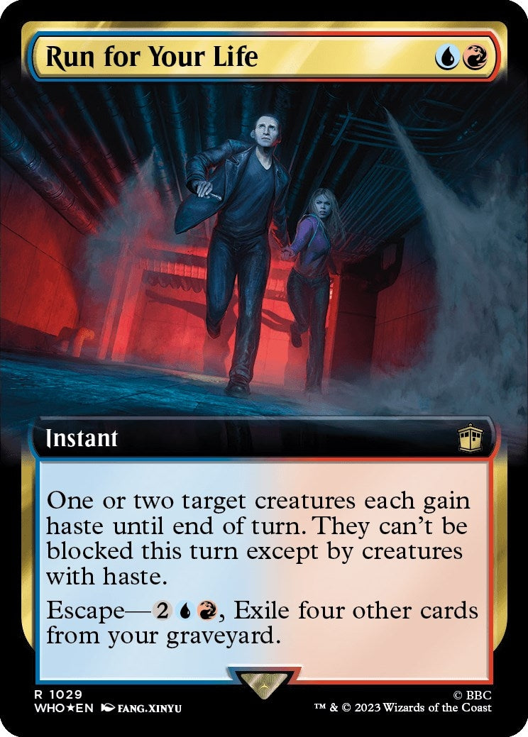 Run for Your Life (Extended Art) (Surge Foil) (1029) [WHO] - MTG Single