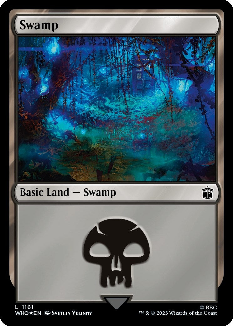 Swamp (1161) (Surge Foil) (1161) [WHO] - MTG Single