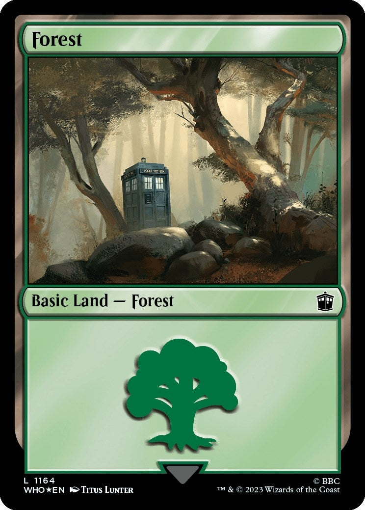 Forest (1164) (Surge Foil) (1164) [WHO] - MTG Single