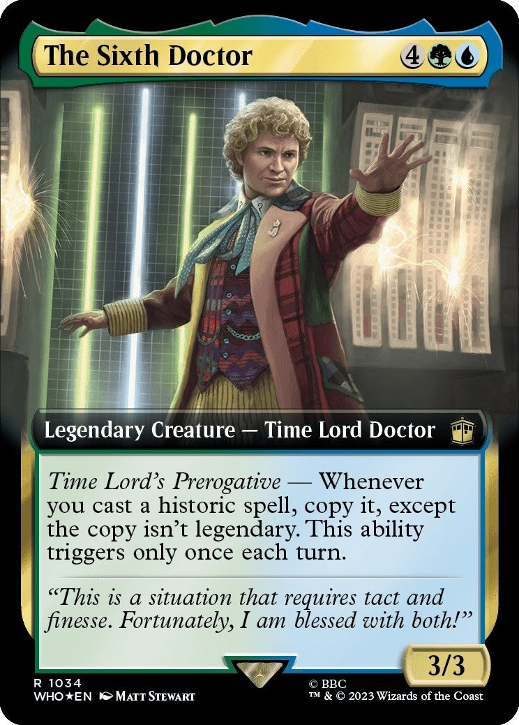 The Sixth Doctor (Extended Art) (Surge Foil) (1034) [WHO] - MTG Single