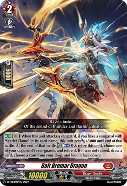 Bolt Bremar Dragon (282) [D-PR] - Cardfight Vanguard Single