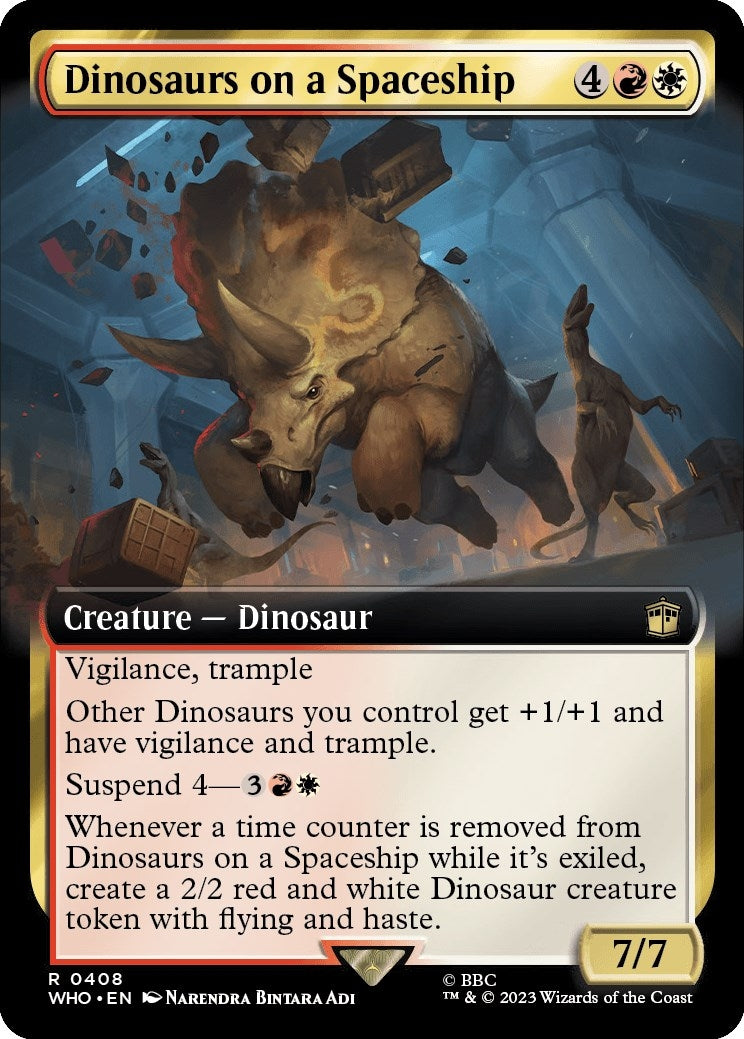 Dinosaurs on a Spaceship (Extended Art) (408) [WHO] - MTG Single