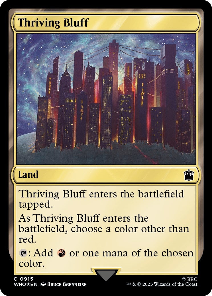 Thriving Bluff (Surge Foil) (915) [WHO] - MTG Single