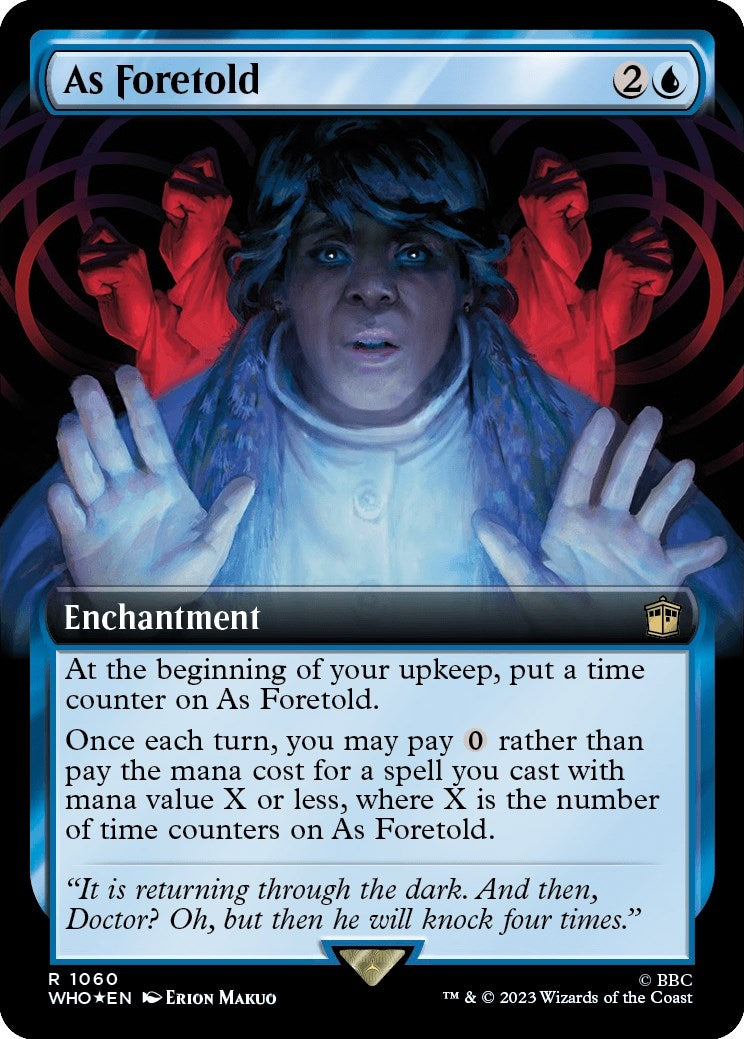 As Foretold (Extended Art) (Surge Foil) (1060) [WHO] - MTG Single