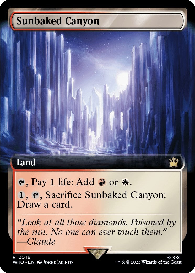 Sunbaked Canyon (Extended Art) (519) [WHO] - MTG Single