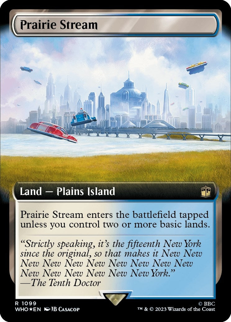 Prairie Stream (Extended Art) (Surge Foil) (1099) [WHO] - MTG Single