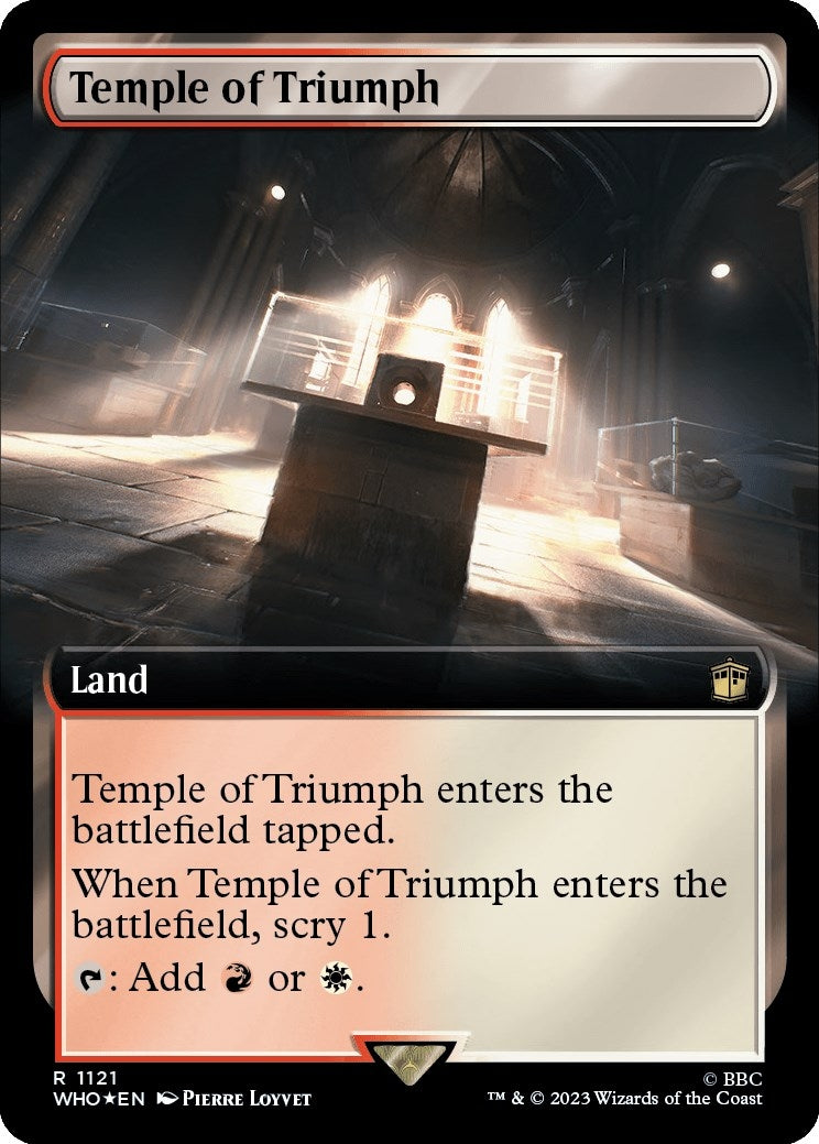 Temple of Triumph (Extended Art) (Surge Foil) (1121) [WHO] - MTG Single