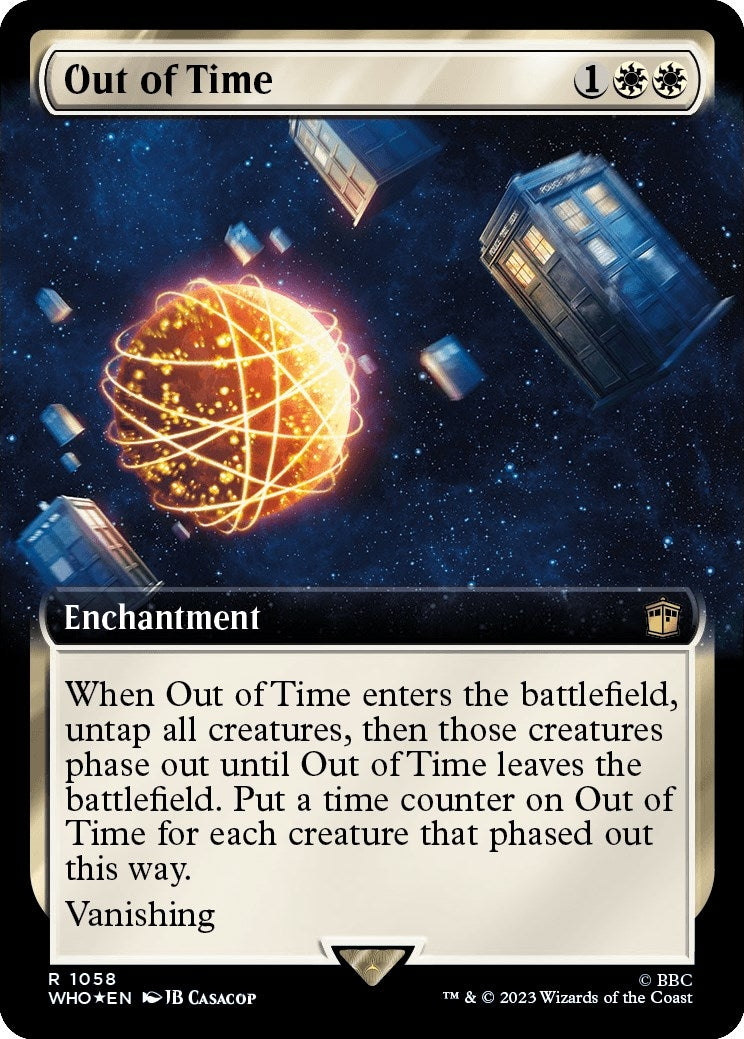 Out of Time (Extended Art) (Surge Foil) (1058) [WHO] - MTG Single