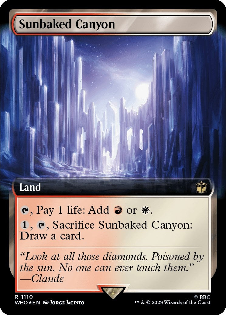 Sunbaked Canyon (Extended Art) (Surge Foil) (1110) [WHO] - MTG Single