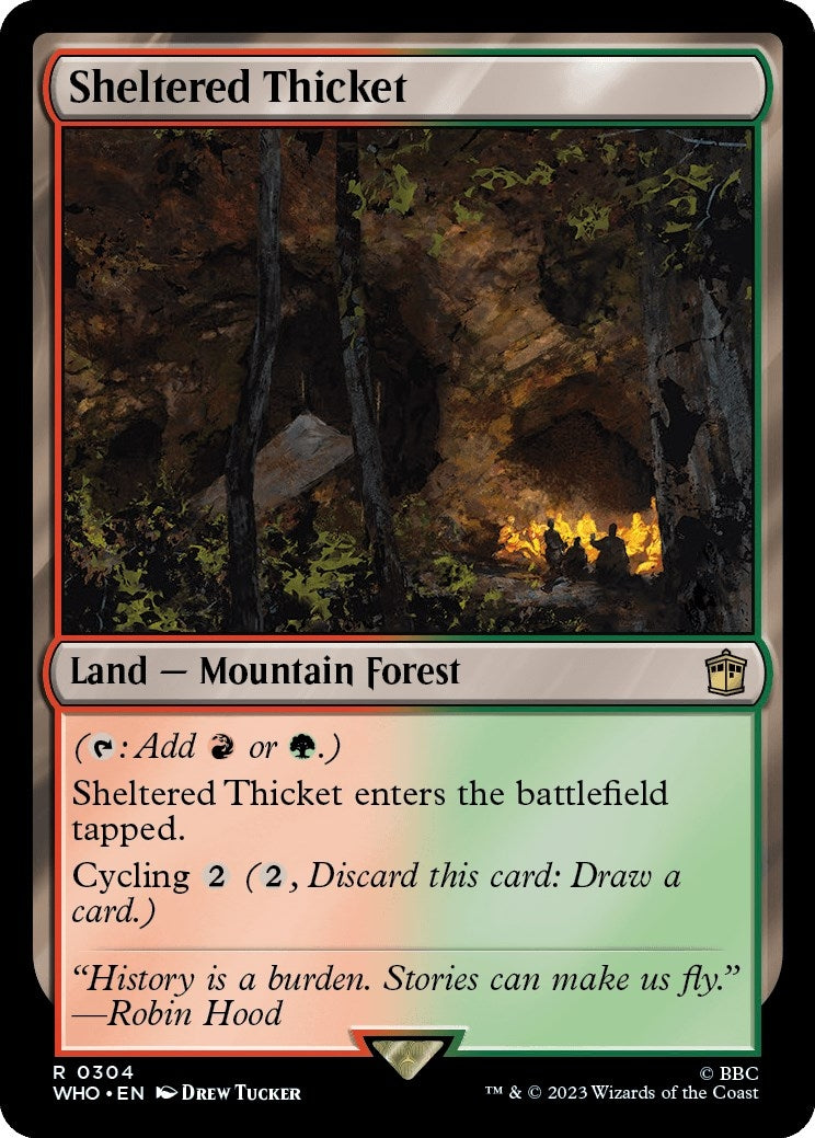 Sheltered Thicket (304) [WHO] - MTG Single