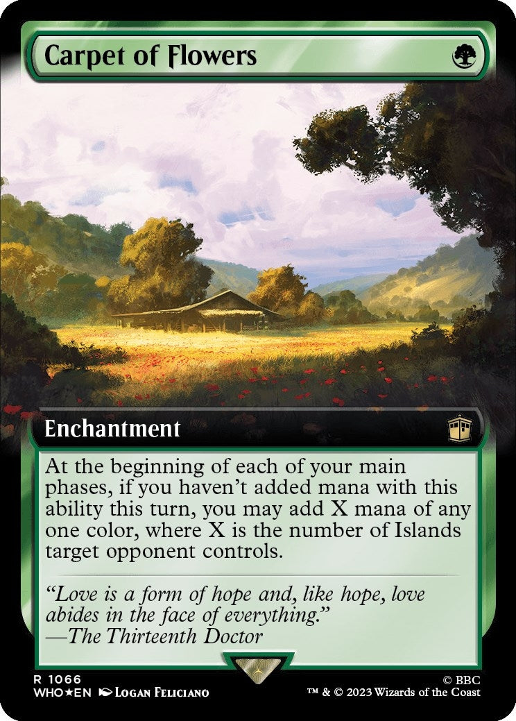 Carpet of Flowers (Extended Art) (Surge Foil) (1066) [WHO] - MTG Single