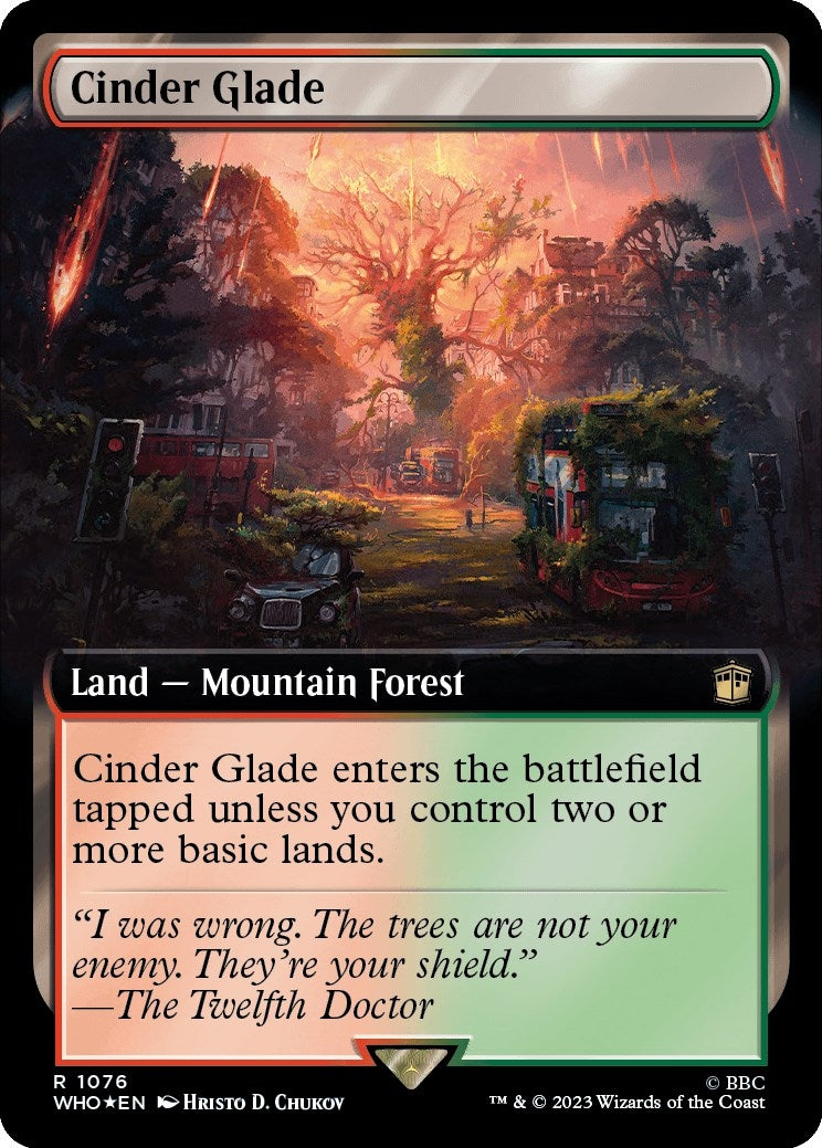 Cinder Glade (Extended Art) (Surge Foil) (1076) [WHO] - MTG Single