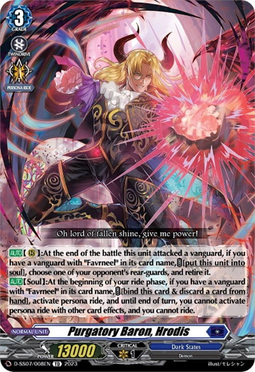 Purgatory Baron Hrodis (7008) [SS07] - Cardfight Vanguard Single