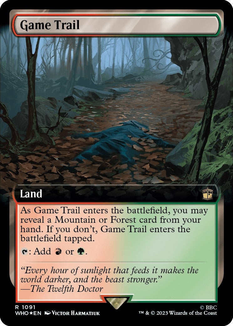 Game Trail (Extended Art) (Surge Foil) (1091) [WHO] - MTG Single