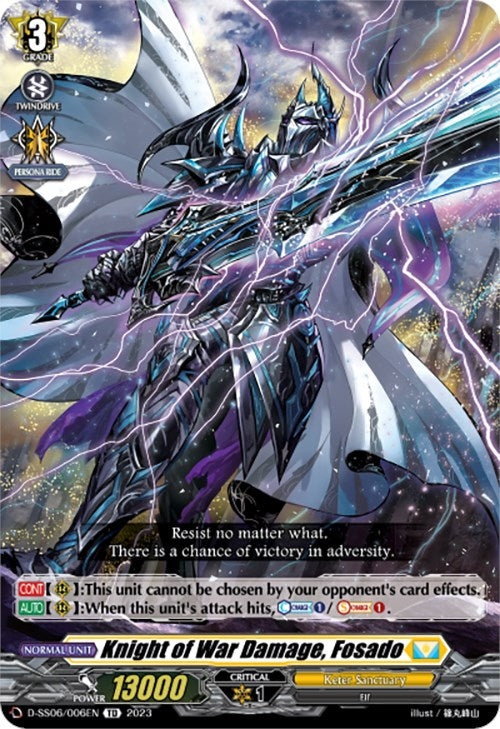 Knight of War Damage Fosado (6006) [SS06] - Cardfight Vanguard Single