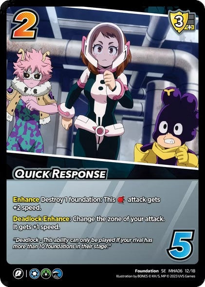 Quick Response (12) [MHA6] - UniVersus Single