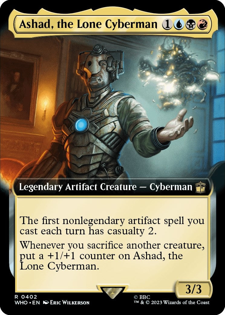 Ashad the Lone Cyberman (Extended Art) (402) [WHO] - MTG Single