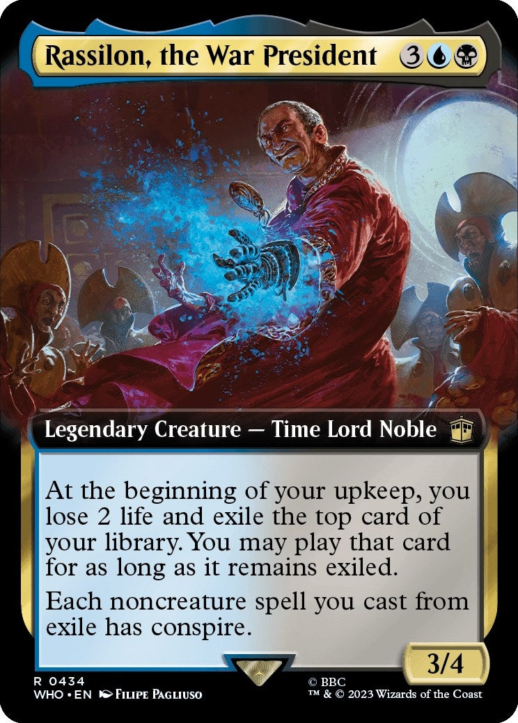 Rassilon the War President (Extended Art) (434) [WHO] - MTG Single